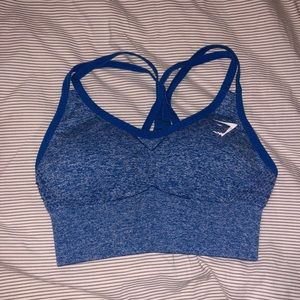 Gymshark Seamless Cross Back Sports Bra Blueberry